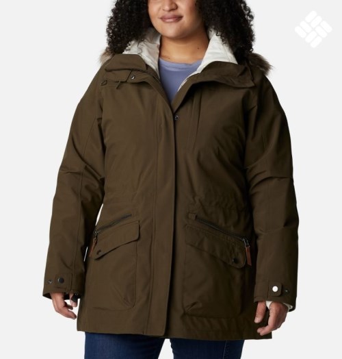 Columbia Watson Lake Omni-Heat Infinity Interchange Isolerte Jakker Dame Mørke Brune | Plus Size 04915E